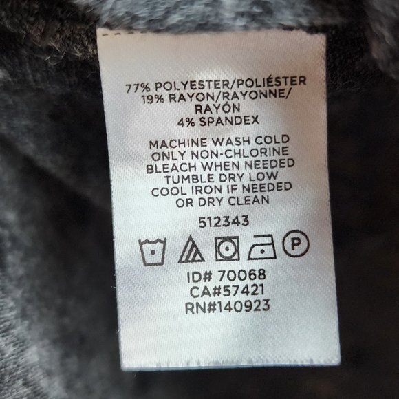 LOFT Dark Gray Polka Dot V-Neck Jersey Size XS - Picture 7 of 11